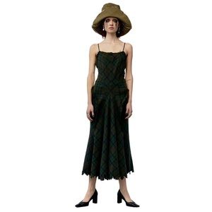 Junya Watanabe FW02 plaid backless burn dress